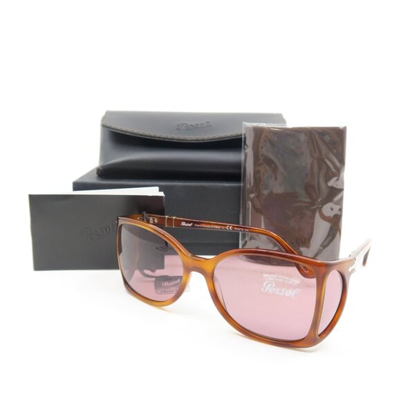 Persol 0005 96/4R Terra Di Siena Brown Tempered Glass, New Unisex Sunglasses.